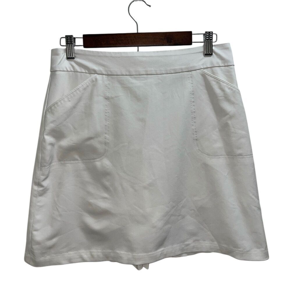 Peter Millar Wicking White Skort Size 4 Performance UPF Tennis Golf